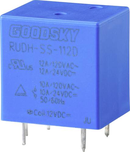 GoodSky RUDH-SS-112D Printrelais 12 V/DC 12A 1 Wechsler Tray von GoodSky