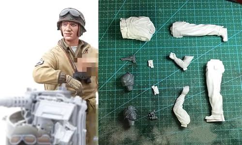 1/16 WWII Panzersoldat Resin Modellbausatz Unbemalt und unmontiert Miniatur Resin Modellbausatz (ohne Panzer) // B5x6S2 von GoodYouth