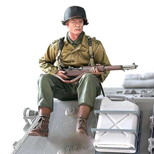 1/16 WWII Tank Soldier Resin Model Kit ， Unbemalt und unmontiert Miniatur Resin Model Kit (No Tank) // X4i7Z2 von GoodYouth