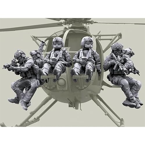 1/35 U.S. Helicopter Commando Soldier Resin Model Kit Unbemalte und unmontierte Miniaturmodelle aus Resin (6 Figuren, kein Flugzeug) // M2Q7x-5 von GoodYouth