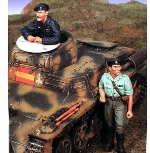 1/35 WW2 Panzersoldat Modellbausatz aus Resin ，Unbemalt und unmontiert Miniaturmodellbausatz aus Resin (2 Figuren, Keine Panzer) // H8x1A3 von GoodYouth