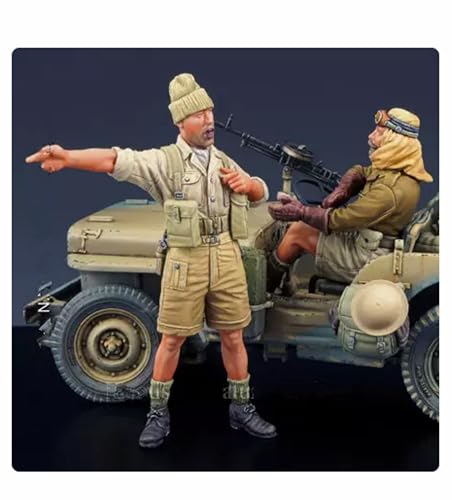 1/35 WWII Autofahrer Soldat Resin Modellbausatz ，Unbemalt und unmontiert Miniatur Resin Modellbausatz (2 Figuren, kein Auto) // H9x2A2 von GoodYouth