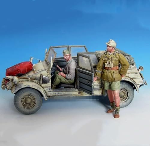 1/35 WWII Car Driver Soldier Resin Model Kit Unbemalter und unmontierter Miniaturmodellbausatz aus Resin (2 Figuren, kein Auto) // J9x2L2 von GoodYouth