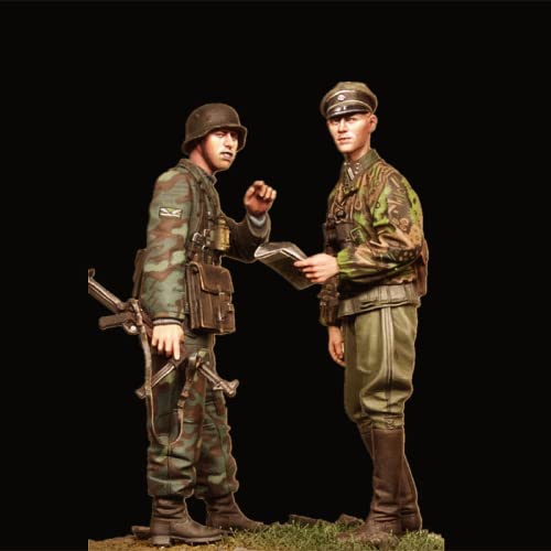 1/35 WWII German Soldier Resin Figure Kit Miniatur Resin Parts //i9jh-9 (2 Personen) (unmontiert und unbemalt) von GoodYouth