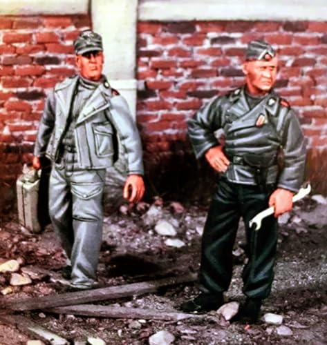 1/35 WWII German Soldier Resin Model Kit ，Unbemalt und unmontiert Miniatur-Resin-Modellbausatz (2 Figuren, Keine Szene) // J9x4L11 von GoodYouth