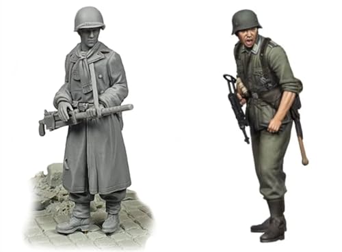 1/35 WWII Soldat Resin Model Kit Unbemalt und unmontiert Miniatur Resin Model Kit (2 Personen)//S9y7A6 von GoodYouth