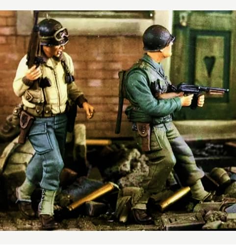 1/35 WWII Soldier Resin Model Kit Unbemalter und unmontierter Miniatur Resin Modell bausatz (2 Figuren, Keine Szene) / J9x3L16 von GoodYouth