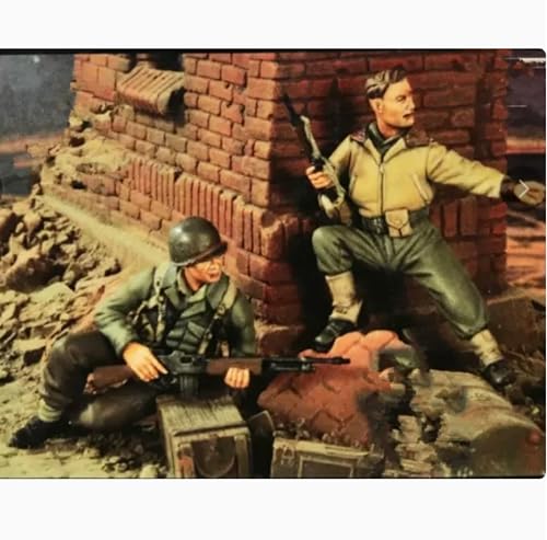 1/35 WWII Soldier Resin Model Kit Unbemalter und unmontierter Miniatur Resin Modell bausatz (2 Figuren, Keine Szene) / J9x3L4 von GoodYouth