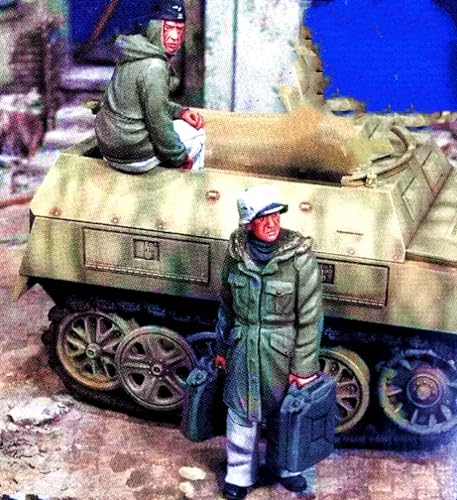 1/35 WWII Tank Soldier Resin Model Kit ，Unbemalt und unmontiert Miniatur-Resin-Modellbausatz (2 Figuren, Keine Panzer) // J9x5L12 von GoodYouth