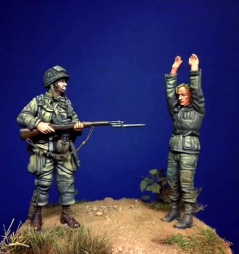 1/35 WWII US Soldier Resin Model Kit ，Unbemalt und unmontiert Miniaturmodellbausatz aus Resin (2 Personen) // H9x6A5 von GoodYouth