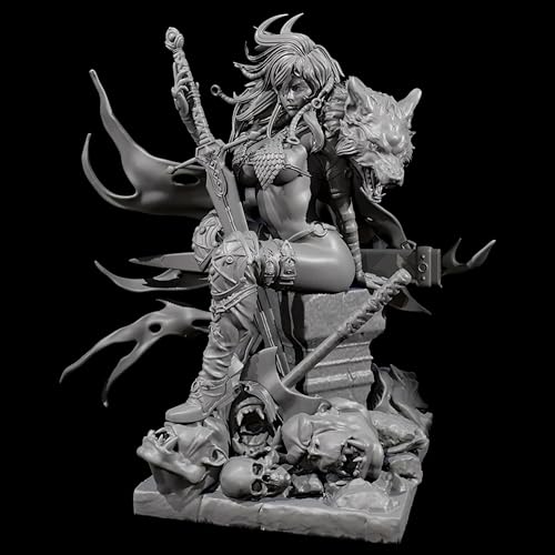 80mm Ancient Female Warrior Resin Modellbausatz Unbemalt und unmontiert Miniatur Resin Modellbausatz//O7H5C1 von GoodYouth