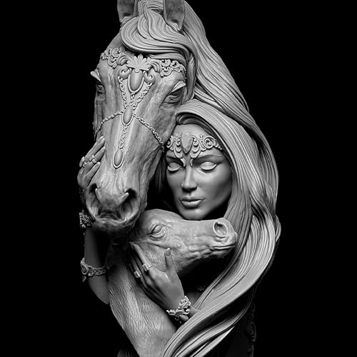 90mm Ancient Female Warrior Resin Bust Model KitUnbemalt und unmontiert Miniatur-Resin-Modellbausatz//O7H4C2 von GoodYouth