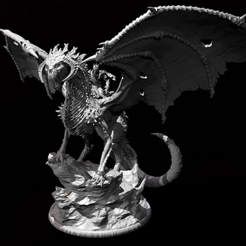 90mm Ancient Hell's Dragon Rider Soldier Resin Modellbausatz Unbemalte und unmontierte Miniatur Resin Modellteile // C3x0A-6 von GoodYouth