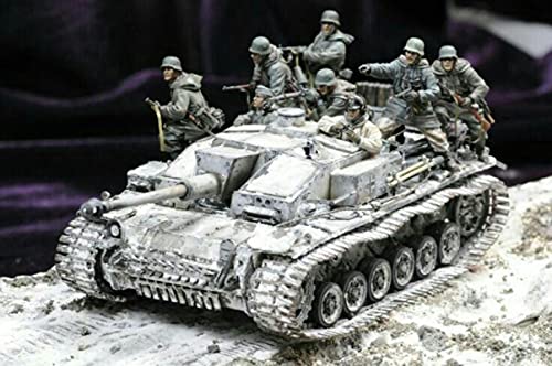 GoodYouth 1/35 WWII German Tank Soldier Resin Soldier Model Unmontiertes und unbemaltes Miniatur-Figurenset (8 Personen, Keine Panzer) //Ky3-58 von GoodYouth