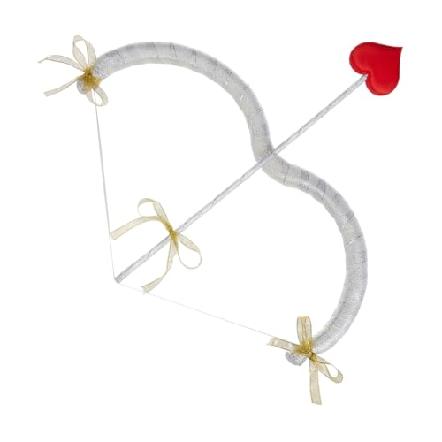 Amor Göttin Bogen Pfeil Set und Engel Heiligenschein Stirnband Valentinstag Kind Erwachsene Cosplay Zubehör Party Kostüm (C-Gold, Einheitsgröße) von Goodfugui