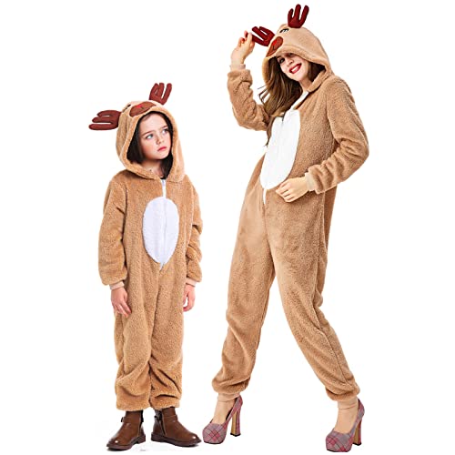 Goodfugui Weihnachts-Kostüm-Set, Weihnachtsbaummantel mit Hose/Spleißkleid, Set für Erwachsene, Kinder (Unisex, L, #19-Khaki) von Goodfugui