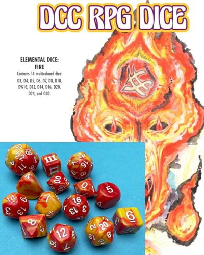 DCC RPG Dice Set Elemental Dice: Fire von Goodman Games