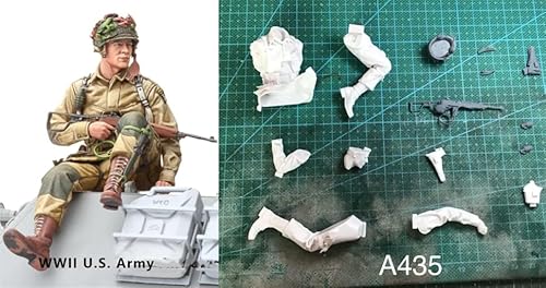 1/16 Unbemalt und unmontiert Resin Soldier Model Kit WWII Tank Soldier Resin Model Kit (No Tank) // R7t2X1 von Goodmoel