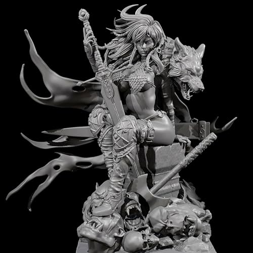 1/24 Unbemalt und unmontiert Resin Soldier Model Kit, Ancient Female Warrior Resin Soldier Model Kit //R7t5X19 von Goodmoel