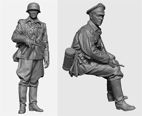 1/35 Unbemalt und unmontiert Resin Soldier Model Kit WWII Soldier Resin Soldier Model Kit (2 Figuren) //i9t7B6 von Goodmoel