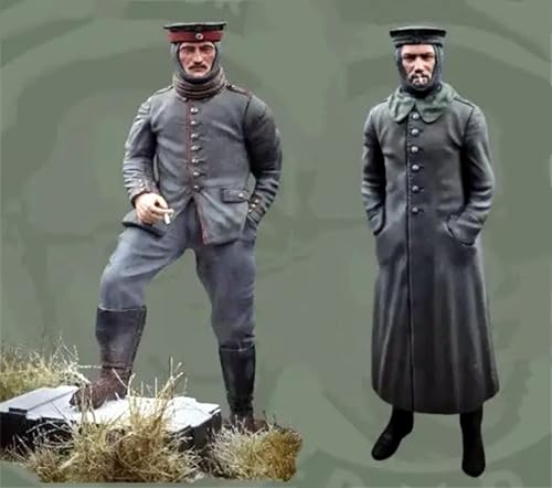 1/35 Unbemalter und unmontierter Bausatz eines Soldaten aus Resin ，WWII Soldier Resin Model Kit (2 Men)//R7t9X5 von Goodmoel