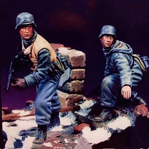 1/35 Unbemalter und unmontierter Bausatz eines Soldaten aus Resin WWII Deutscher Soldat Bausatz eines Soldaten aus Resin (2 Figuren, ohne Kulisse) // R8Q7L14 von Goodmoel