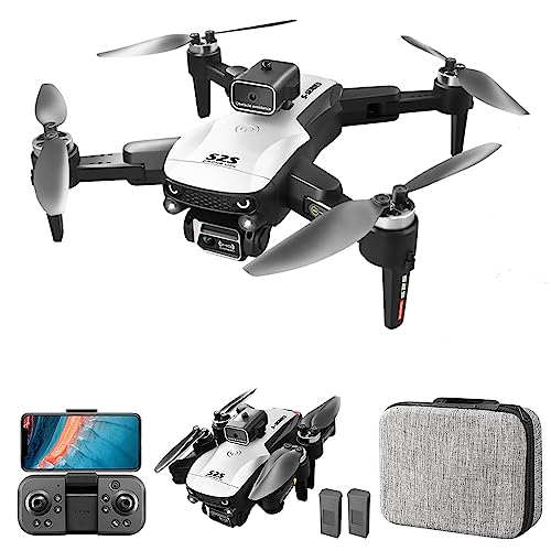 Drohne mit Kamera 6K Daul WIFI FPV Fachmann Bürstenlosen Optische Flusspositionierung, 6-Achsen-Gyro, Hindernisvermeidung mit Servo-Gimbal Faltbare leichte Drohne für Erwachsene Kinder 2 Batterien von Goolsky