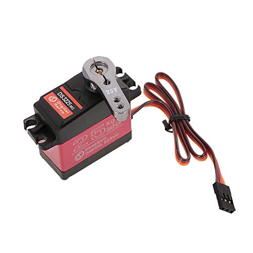 Goolsky DSSERVO DS3225 RC Servo 25kg Wasserdichtes Aluminiumoberteil Einachsiges Servo Metallzahnrad Digitales Servo für RC Traxxas HSP RC Car Boot Roboter Flugzeug von Goolsky