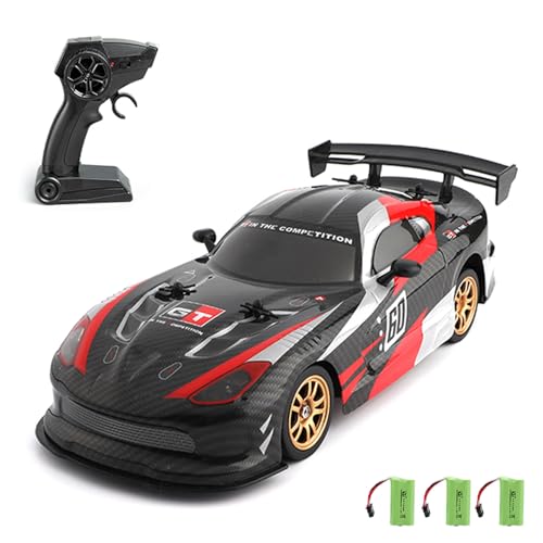 Goolsky Ferngesteuertes Auto, 1/16 RC Drift Car RC Auto, 2,4 GHz 4WD RC Car Fernbedienung Rennwagen Kinder Geschenk RC Racing Car für Kinder Jungen Mädchen von Goolsky