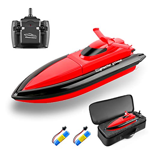 Goolsky Ferngesteuertes Boot RC Boote für Pools oder Seen, 2.4G High Speed 20km/h Ferngesteuertes Rennboot, Elektrisches Spielzeugboot Geschenk für Kinder Erwachsene Jungen Mädchen mit von Goolsky