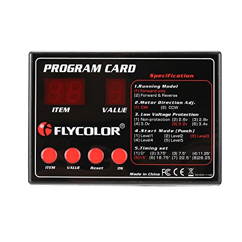 Goolsky Flycolor Programing Karte Programmierkarte für RC Boot ESC Regler Elektronische Drehzahlregler von Goolsky