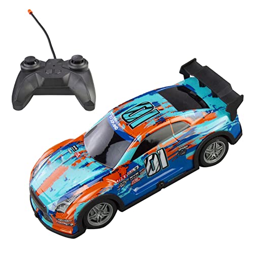 Goolsky P220 Ferngesteuertes Auto, RC Drift Auto 1/22 RTR 4CH 27MHz Bunt Ferngesteuertes Rennauto mit PVC-Autoschale, Schillerndem Licht, Geschenk fur Kinder Junge Mädchen Blau von Goolsky