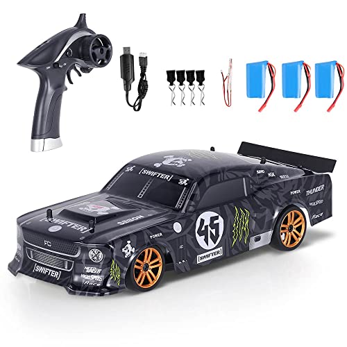 Goolsky RC Drift Car 1/18 2,4 GHz 4 WD 30 km/h Motor RC180 Stark Magnetisch RTR Hohe Geschwindigkeit Wiederaufladbar Umweltfreundlich RC Rennauto Ferngesteuert Geschenk fur Kinder 3 Batterien von Goolsky