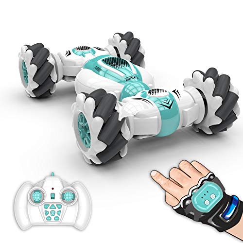 Goolsky S-012 Ferngesteuertes Auto RC Stunt Car Remote Control Watch Gestensensor Deformable Electric Toy Cars All Terrain 2.4GHz 4WD 360° Rotation Whirligig Offroad Geschenk für Kinder von Goolsky