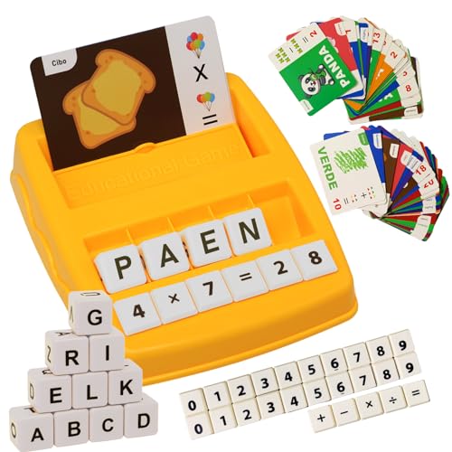 Goorder Buchstaben Lernen Spiele Italienisch für Kinder ab 3 Jahre Montessori Spielzeug Lernspielzeugvon 4 5 6 7 8 Jahren Scrabble Einschulung Geschenk Mädchen Jungen von Goorder