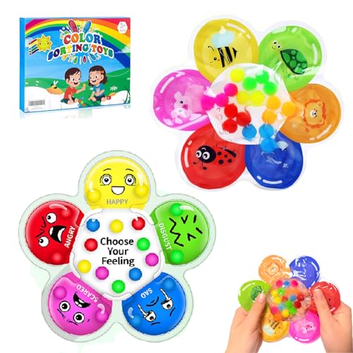 Goorder 2 Pcs Color Sorting Sensorisches Spielzeug Fidget Toy zum Sortieren der Farben, 2 Blumen Anti Stress Montessori Baby Sortierspiel ab 3 4 5 Jahre zum Zählen Sortieren Farbsortierspielzeug Goorder 2 Pcs Color Sorting Sensorisches Spielzeug Fidget Toy zum Sortieren der Farben, 2 Blumen Anti Stress Montessori Baby Sortierspiel ab 3 4 5 Jahre zum Zählen Sortieren Farbsortierspielzeug von Goorder