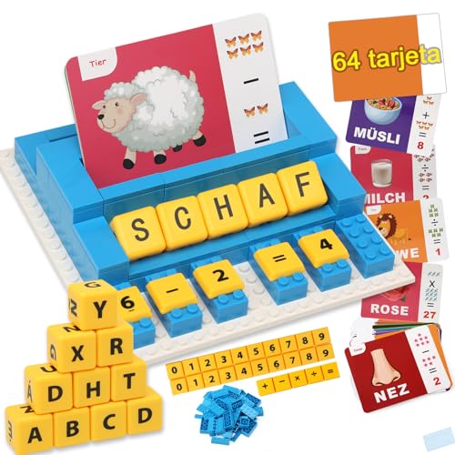 Goorder Buchstaben Lernen Spiele Deutsch 128 Wort Rechtschreibspiel Montessori Spielzeug ab 3 Jahre Lernspielzeug für Kinder von 3 4 5 6 7 8 Jahren Kinderspielzeug Scrabble Geschenk Mädchen Jungen von Goorder