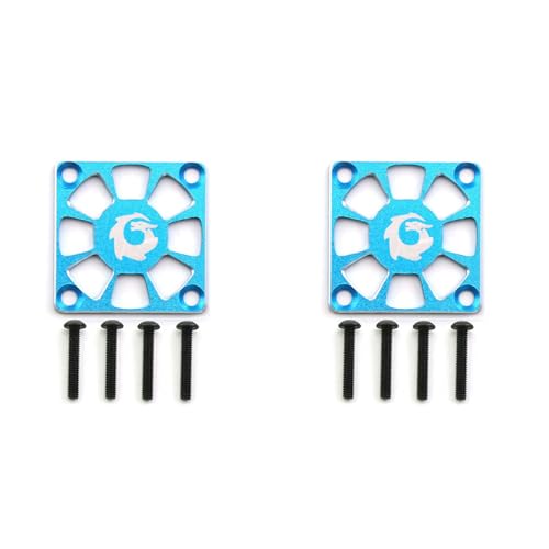 Goorvoucs 2X LüFterabdeckung Aus Aluminiumlegierung, 30 X 30 Mm, für RC-Motor, ESC, Elektrisch Regulierende LüFterschutzabdeckung, Blau von Goorvoucs