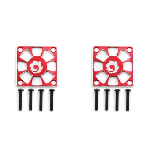 Goorvoucs 2X LüFterabdeckung Aus Aluminiumlegierung, 30 X 30 Mm, für RC-Motor, ESC, Elektrisch Regulierende LüFterschutzabdeckung, Rot von Goorvoucs