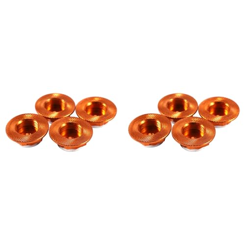 Goorvoucs 8 StüCke Aluminium Rad Naben Abdeckung Schutz 17Mm Sechskant Mutter für RC 1: 8 Modell Auto I, Orange von Goorvoucs