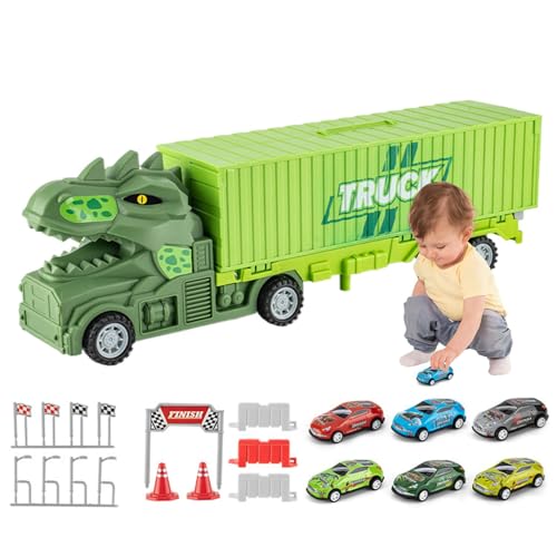 Goowafur Auto -Trägerspielzeug, Spielzeugfahrzeug für Kleinkind,Faltbares Autospiel -Set Kleinkindfahrzeuge | Buntes Rennstrecken Playset Early Education Toys für den Kindergarten zu Hause von Goowafur