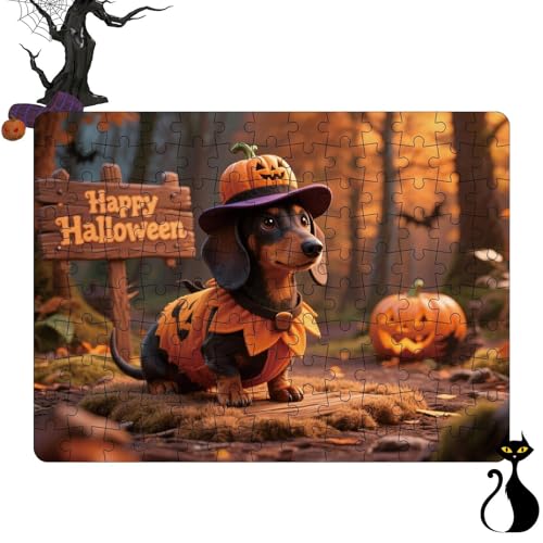 Goowafur Halloween Puzzles, 130 Teile Puzzles mit Kürbis und Tieren, Lernspielzeug Anspruchsvoller Spielspaß Als Halloween Dekoration Für Den Familienabend Goowafur Halloween Puzzles, 130 Teile Puzzles mit Kürbis und Tieren, Lernspielzeug Anspruchsvoller Spielspaß Als Halloween Dekoration Für Den Familienabend von Goowafur