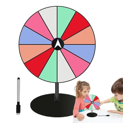 Goowafur Preisträgertisch, Radspinner Stand - Tabletop Roulette Spinner 12 Slots - Trockener Löschmarker, Hochleistungs -Basis -Verlosung Spiel für Schulveranstaltungen, von Goowafur