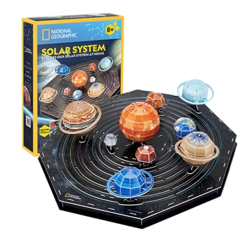 Goowafur Sonnensystem-Puzzles, 3D-Puzzles für Kinder,Kreatives Lernspielzeug, Modellbausatz für das Sonnensystem | Innovatives Sonnensystem-Projektset, Sonnensystem-Spielzeug für Kinder, und Mädchen von Goowafur