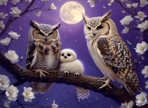 Mond Puzzle 3000 Teile, Holzpuzzles 122x81cm, Puzzle für Erwachsene und Kinder 12 Jahren, DIY Groß Puzzelmatten, Premium Quality Klassische Wooden Jigsaw, Home Wand Dekor oder als Geschenk Eule g-485 Mond Puzzle 3000 Teile, Holzpuzzles 122x81cm, Puzzle für Erwachsene und Kinder 12 Jahren, DIY Groß Puzzelmatten, Premium Quality Klassische Wooden Jigsaw, Home Wand Dekor oder als Geschenk Eule g-485 von Gooxehuu