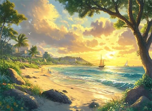 Strand Puzzle 120 Teile, Holzpuzzles 29.7x21cm, Puzzle für Erwachsene und Kinder 12 Jahren, DIY Groß Puzzelmatten, Premium Quality Klassische Wooden Jigsaw, als Geschenk Mädche Sonnenuntergang g-165 Strand Puzzle 120 Teile, Holzpuzzles 29.7x21cm, Puzzle für Erwachsene und Kinder 12 Jahren, DIY Groß Puzzelmatten, Premium Quality Klassische Wooden Jigsaw, als Geschenk Mädche Sonnenuntergang g-165 von Gooxehuu