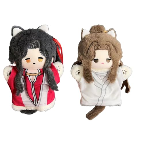 2 Stück Handpuppen Tian Guan Ci Fu Handpuppen for Adults Anime Xie lian Hua Cheng Hand Puppets Plüsch Handpuppen for Adults Anime Dekoration 25CM von Gooyeh