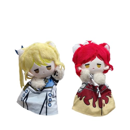 2 X Fairy Tail Anime Handpuppen for Adults Anime Dekoration Lucy Heartfilia Erza Scarlet Plüsch Figur Niedliches Handpuppen Cartoon Plush Dekoration 25CM von Gooyeh