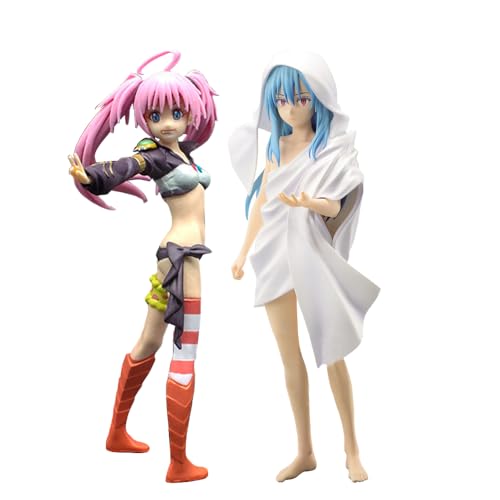 2PCS Milim Nava & Rimuru Tempest Anime Figur - That Time I Got Reincarnated as a Slime Sculpture, Hobby und Sammlung, Desktop Ornament Geschenk Dekor Modell von Gooyeh