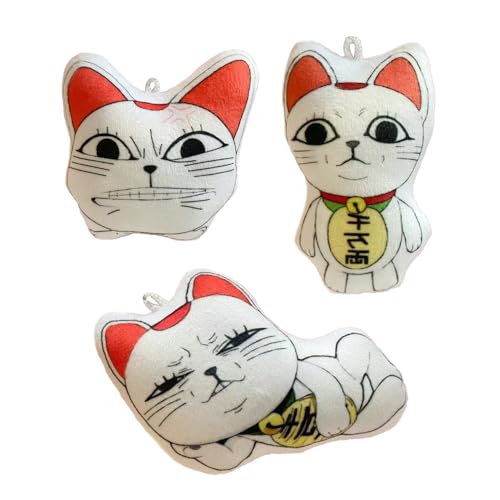 3PCS DAN DA DAN Plush Figur Anime Turbo Granny Figur Anhänger Kissen Weicher Stoff Puppe DAN DA DAN Gefüllte Kissen Weichen Katze Plüschtier Heimdekoration Geschenk 40cm von Gooyeh